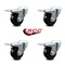 Service Caster 3 Inch Hard Rubber Wheel Swivel Bolt Hole Caster Set with Total Lock Brake SCC SCC-BHTTL20S314-HRS-4 - alternate 6